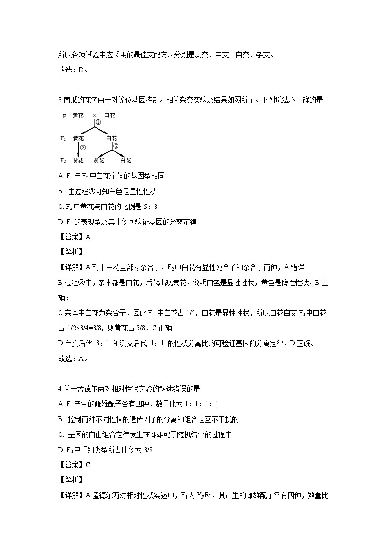【生物】黑龙江省哈尔滨市六中2019-2020学年高二上学期开学测试试题（解析版）第2页