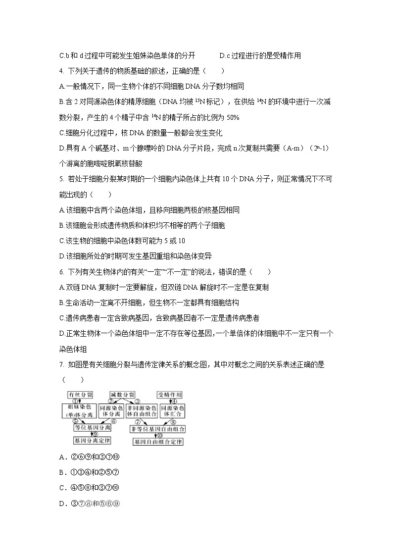 【生物】四川省遂宁市船山区高级实验学校2020-2021学年高二上学期开学考试试卷02