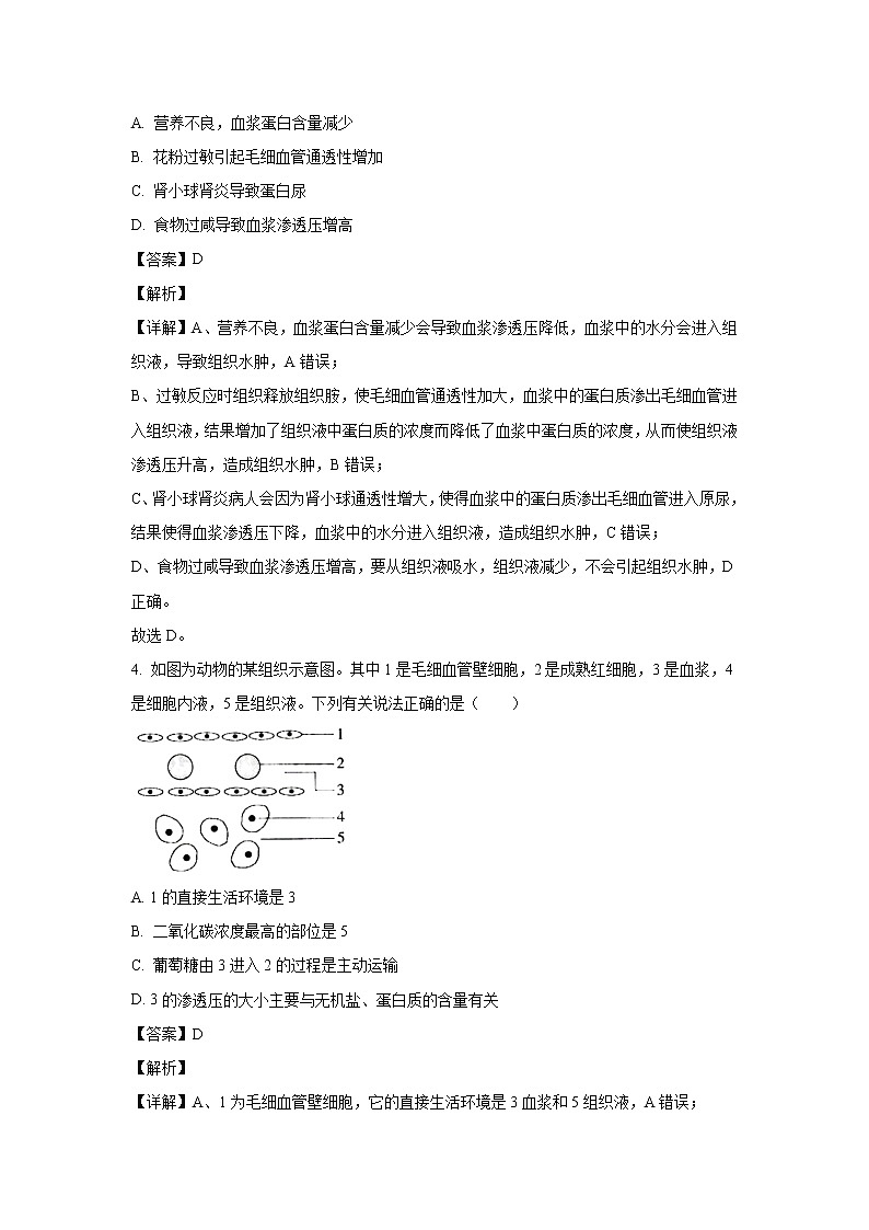【生物】（新高考地区新教材）2020-2021学年高二上学期第一次月考备考金卷试题(解析版)02