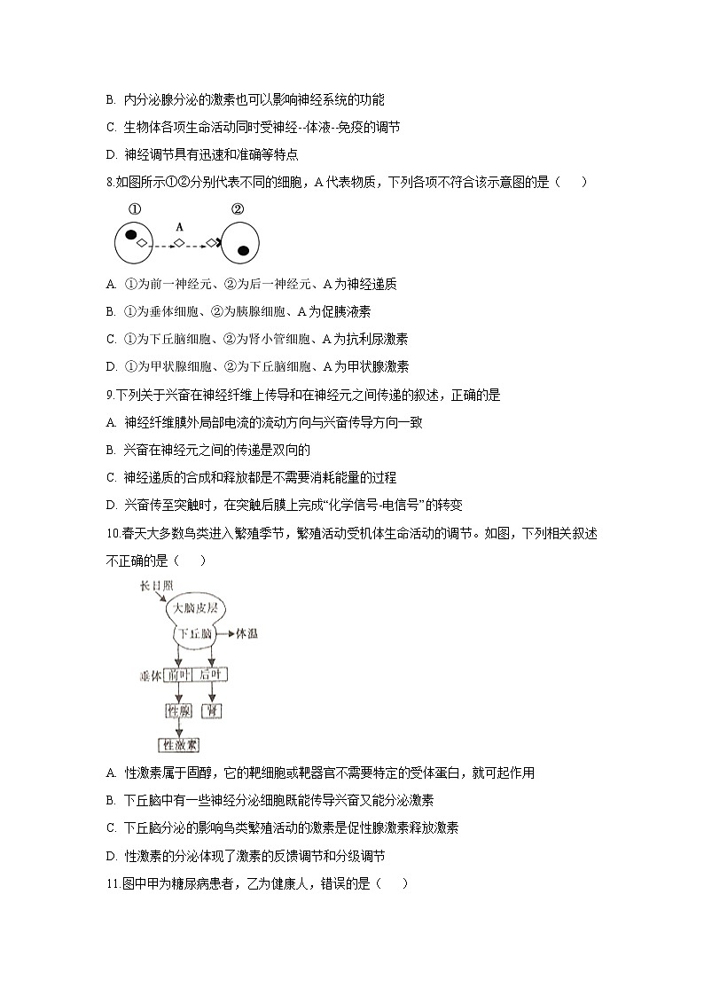 【生物】安徽省定远县育才学校2020-2021学年高二上学期第一次月考试题第3页