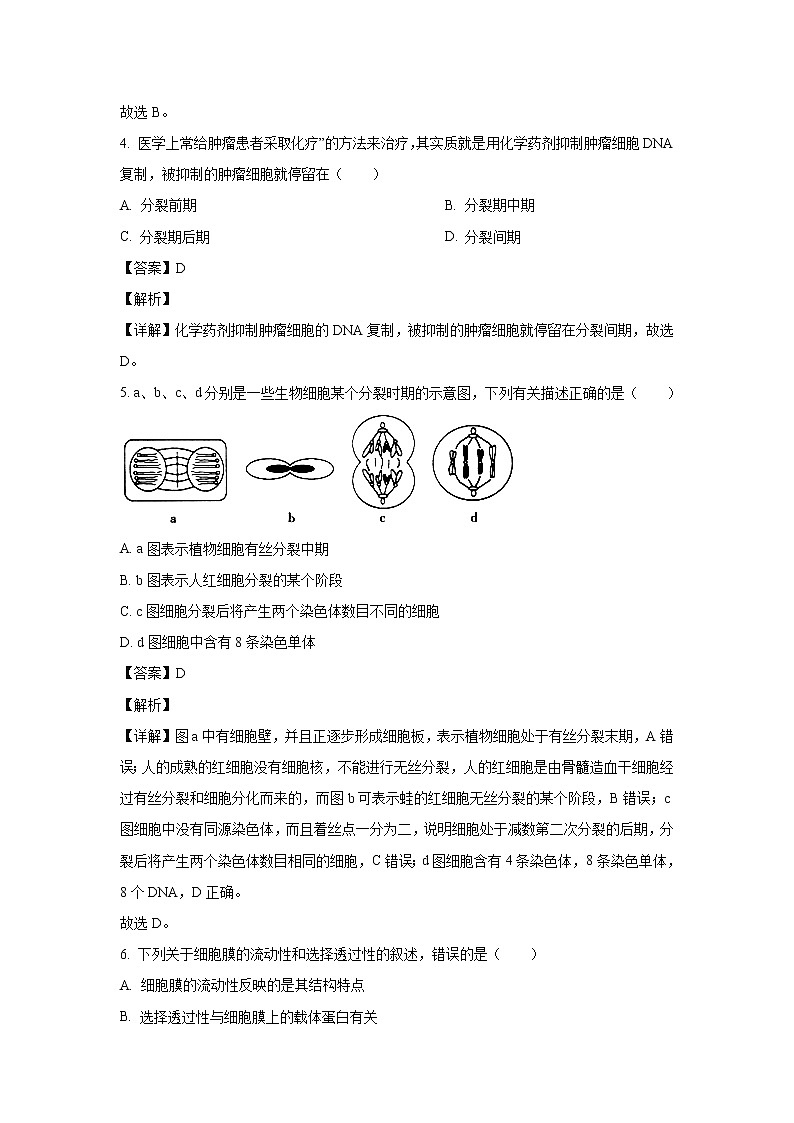 【生物】广西白色市田阳高中2020-2021学年高二9月月考试题（解析版）第2页