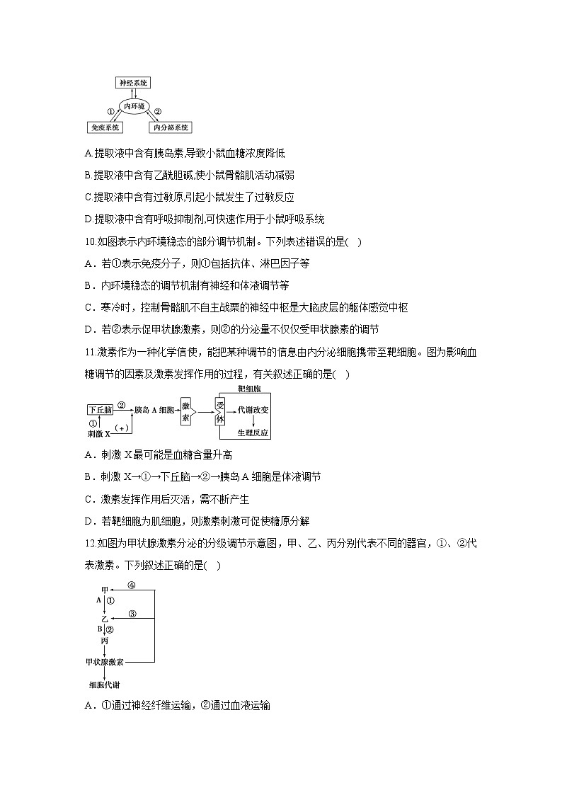 【生物】湖南省邵阳市湘郡铭志学校2020-2021学年高二上学期第一次月考试题03