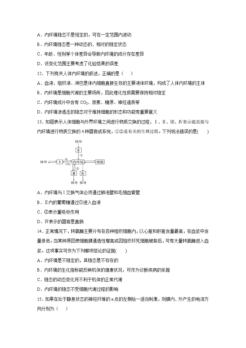 【生物】山东省菏泽市单县五中2020-2021学年高二上学期第一次月考（10月）试题03