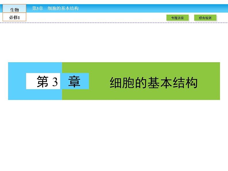 （人教版）高中生物必修一：第3章-全章章末高效整合精讲课件（共 16张PPT）01