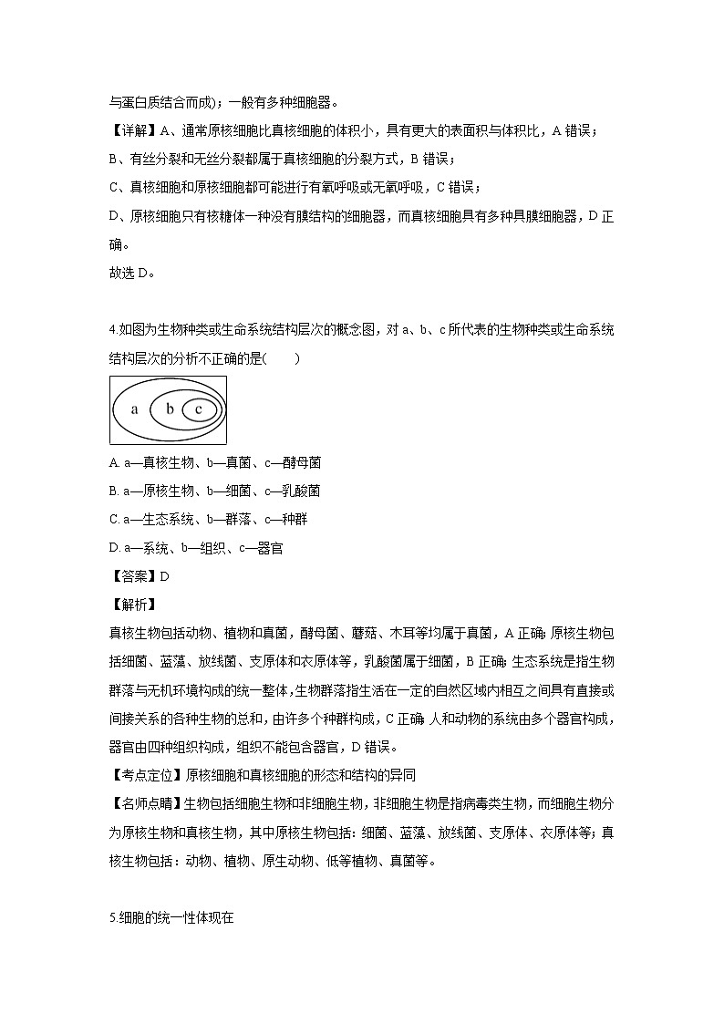 【生物】黑龙江省哈尔滨市六中2018-2019学年高二下学期期末考试试题（解析版）第3页