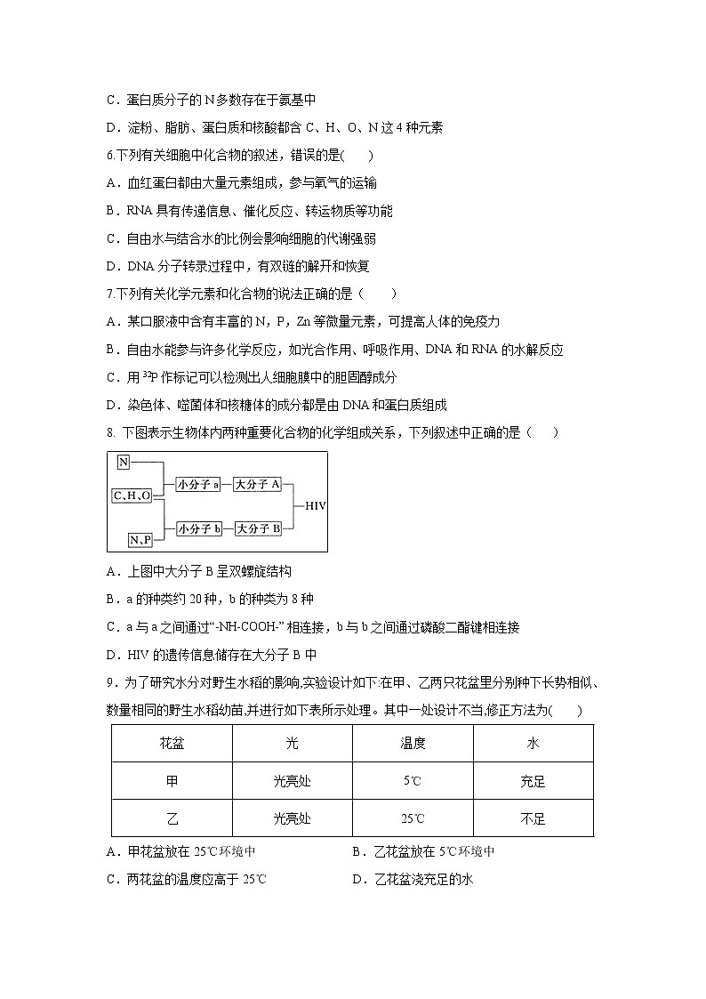 【生物】山西省原平市范亭中学2018-2019学年高二下学期期末考试试题02