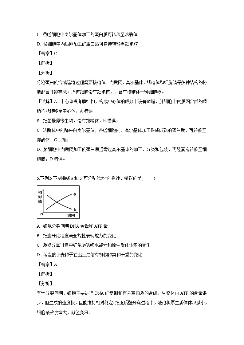 【生物】广东省四校（佛山一中、石门中学、顺德一中、国华纪中）2018-2019学年高二下学期期末考试试题（解析版）第3页