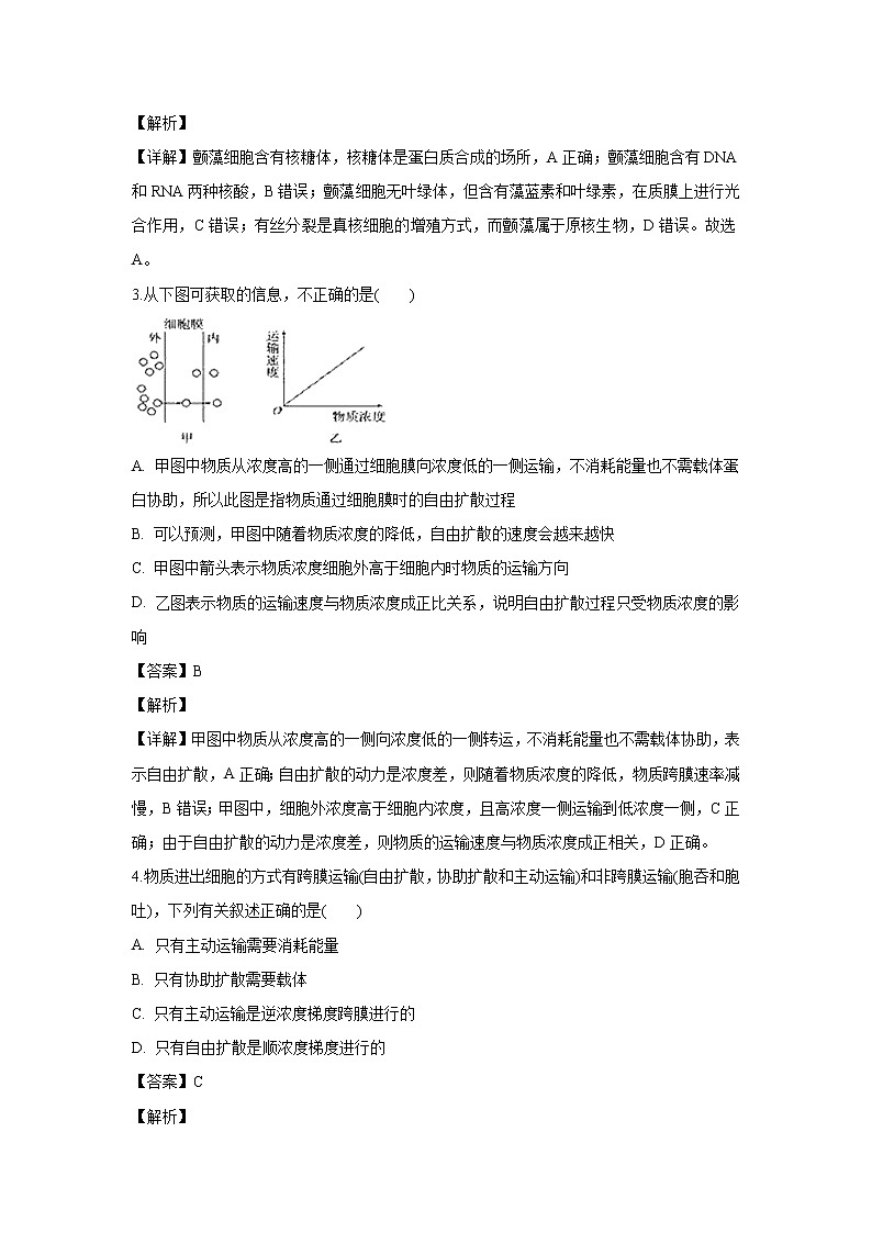 【生物】黑龙江省鹤岗市萝北县朝鲜族学校2018-2019学年高二下学期期末考试试题（解析版）02