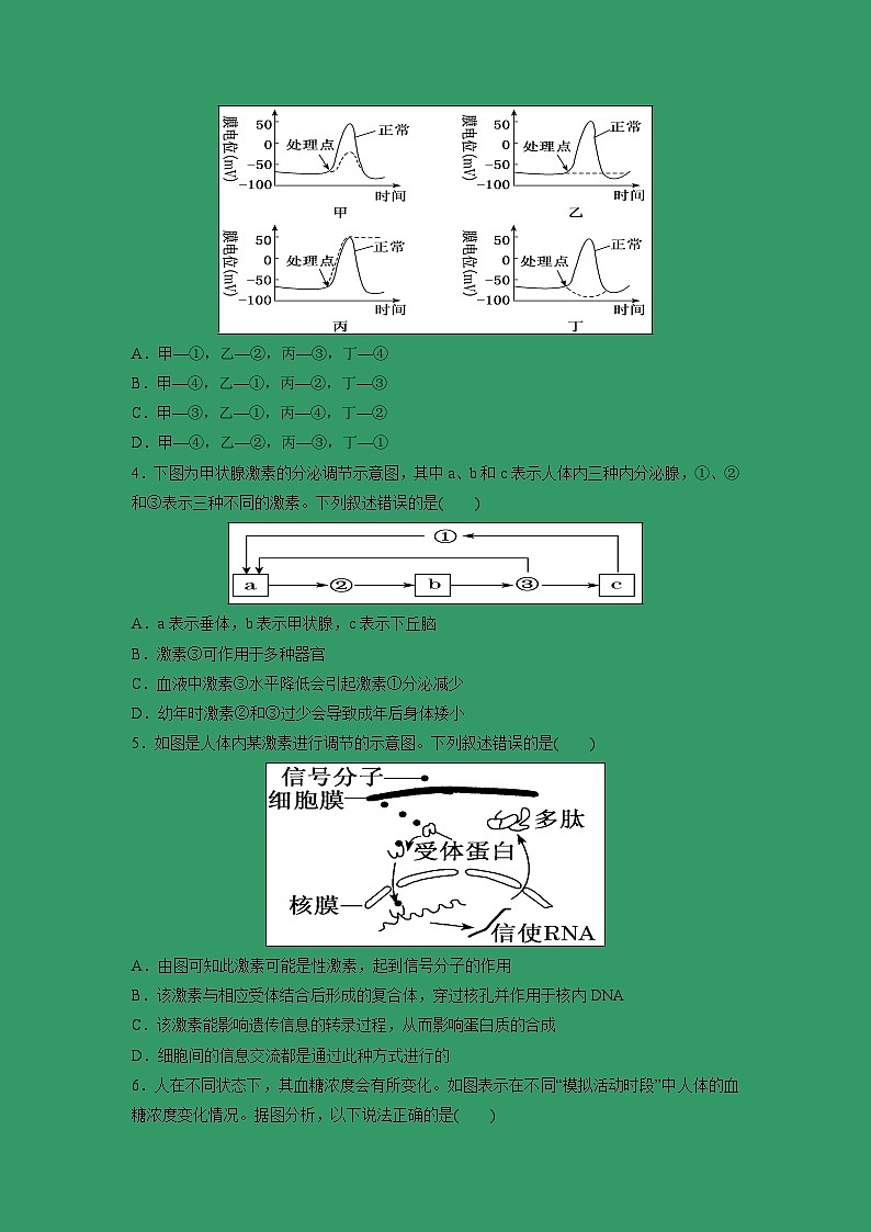 【生物】山西省应县第一中学校2018-2019学年高二上学期期末考试试题02