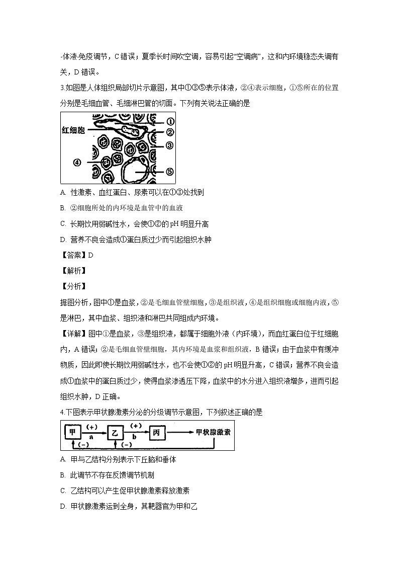【生物】天津市部分区2018-2019学年高二上学期期末考试试卷（解析版）第2页