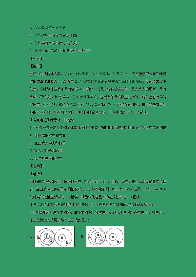 【生物】云南省玉溪市江川二中2018-2019学年高二上学期期末考试试卷（解析版）03