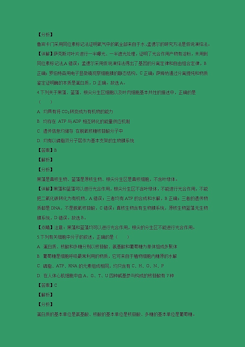 【生物】重庆市第一中学校2018-2019学年高二上学期期末考试试题 （解析版）第2页