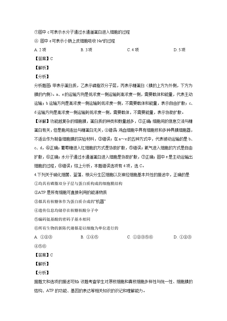 【生物】福建省漳州市龙海二中2018-2019学年高二下学期期末考试试题（解析版） (1)第3页