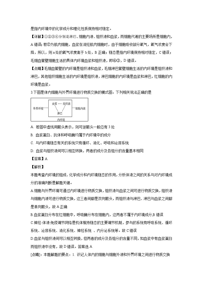 【生物】吉林省“五地六校”合作2018-2019学年高二上学期期末考试试题 （解析版）02