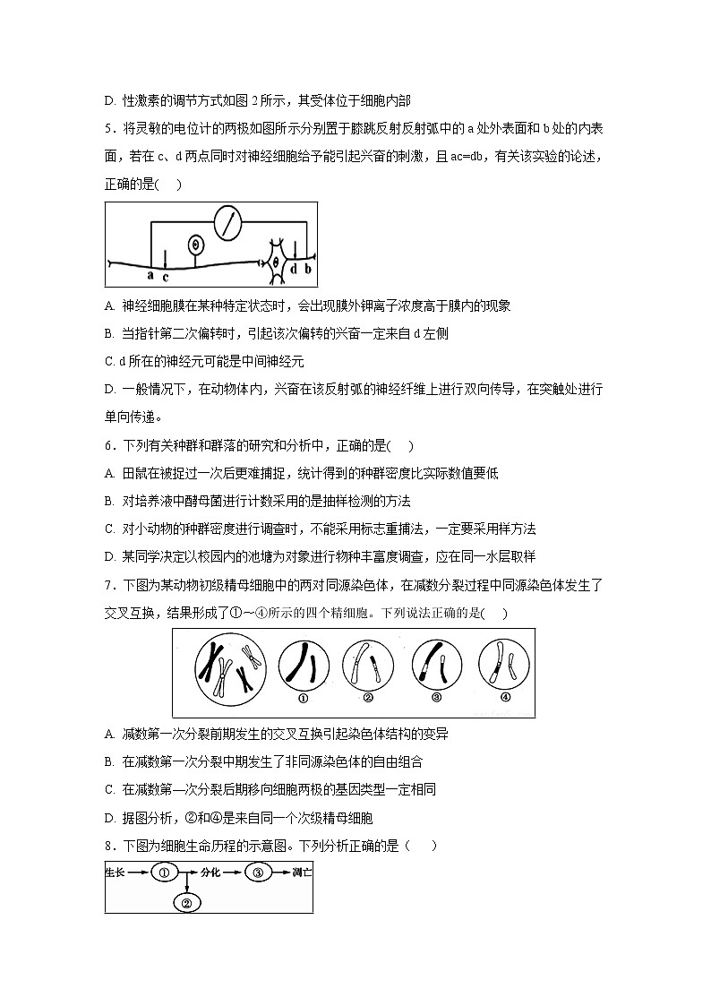 【生物】江西省宜丰中学2018-2019学年高二上学期期末考试试卷02