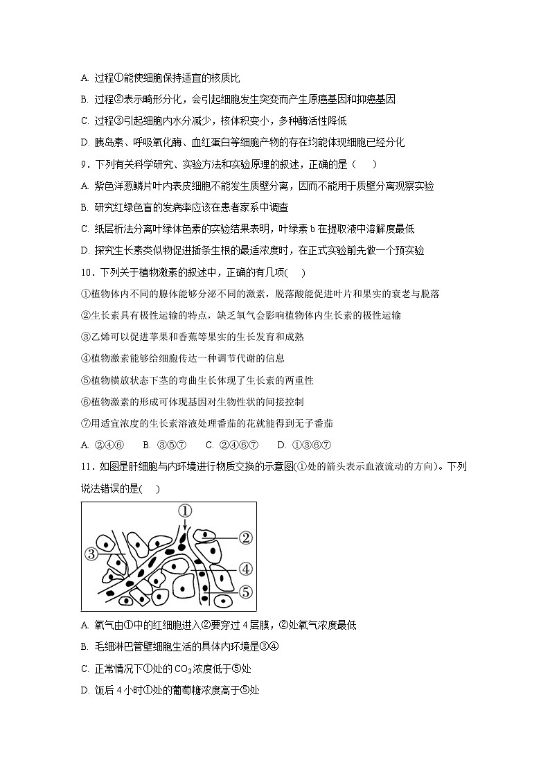【生物】江西省宜丰中学2018-2019学年高二上学期期末考试试卷03