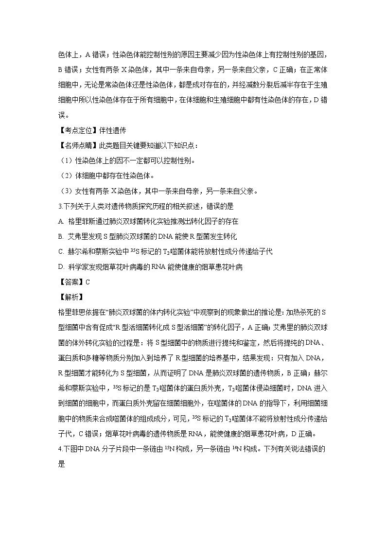 【生物】江西省宜丰中学2018-2019学年高二上学期期末考试试题 （解析版）02