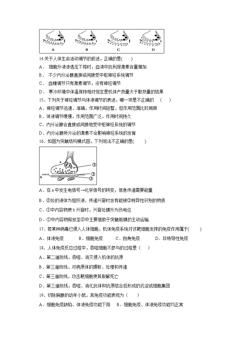 【生物】吉林省汪清县第六中学2018-2019学年高二上学期期末考试试题03