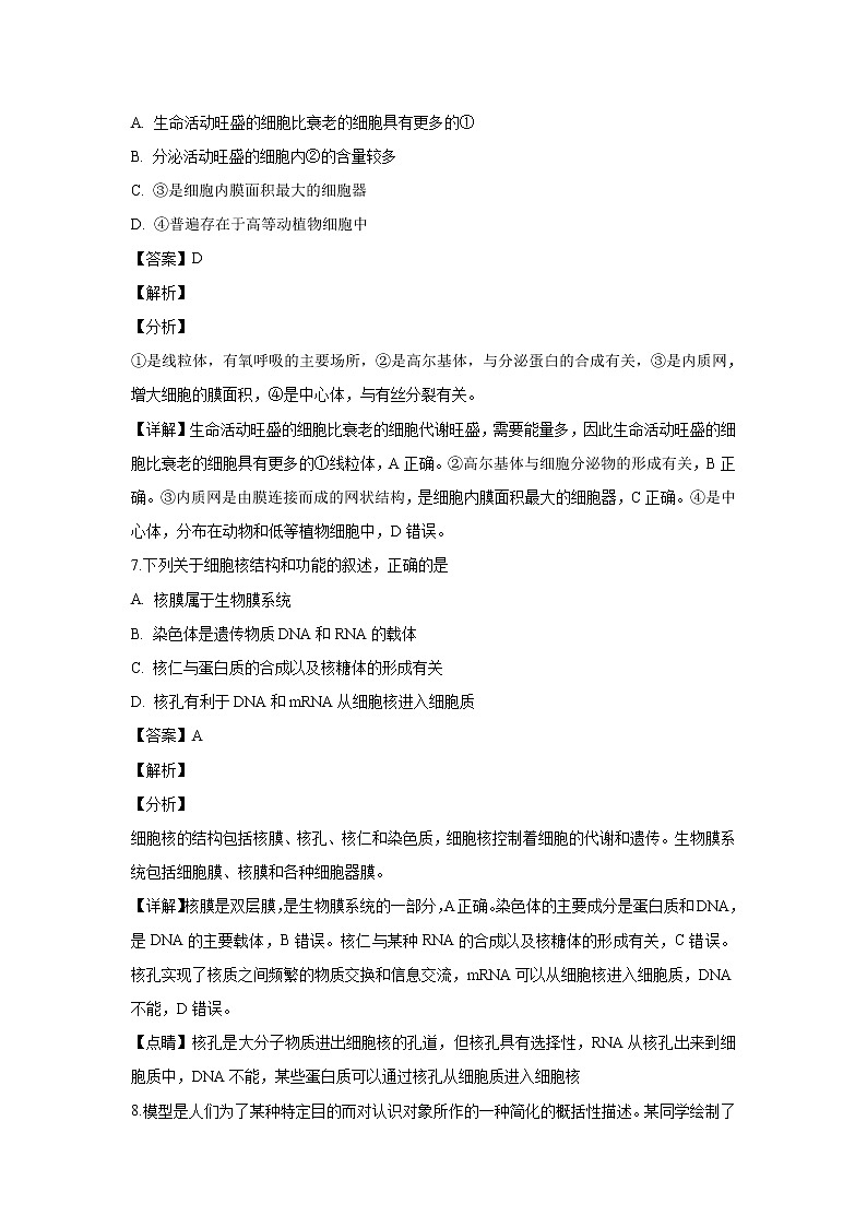 【生物】江苏省海门市2018-2019学年高二上学期期末联考试题 （解析版）03