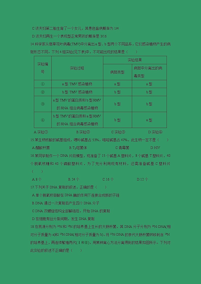 【生物】陕西省西安市长安区第一中学2018-2019学年高二上学期期末考试（理）试题第3页