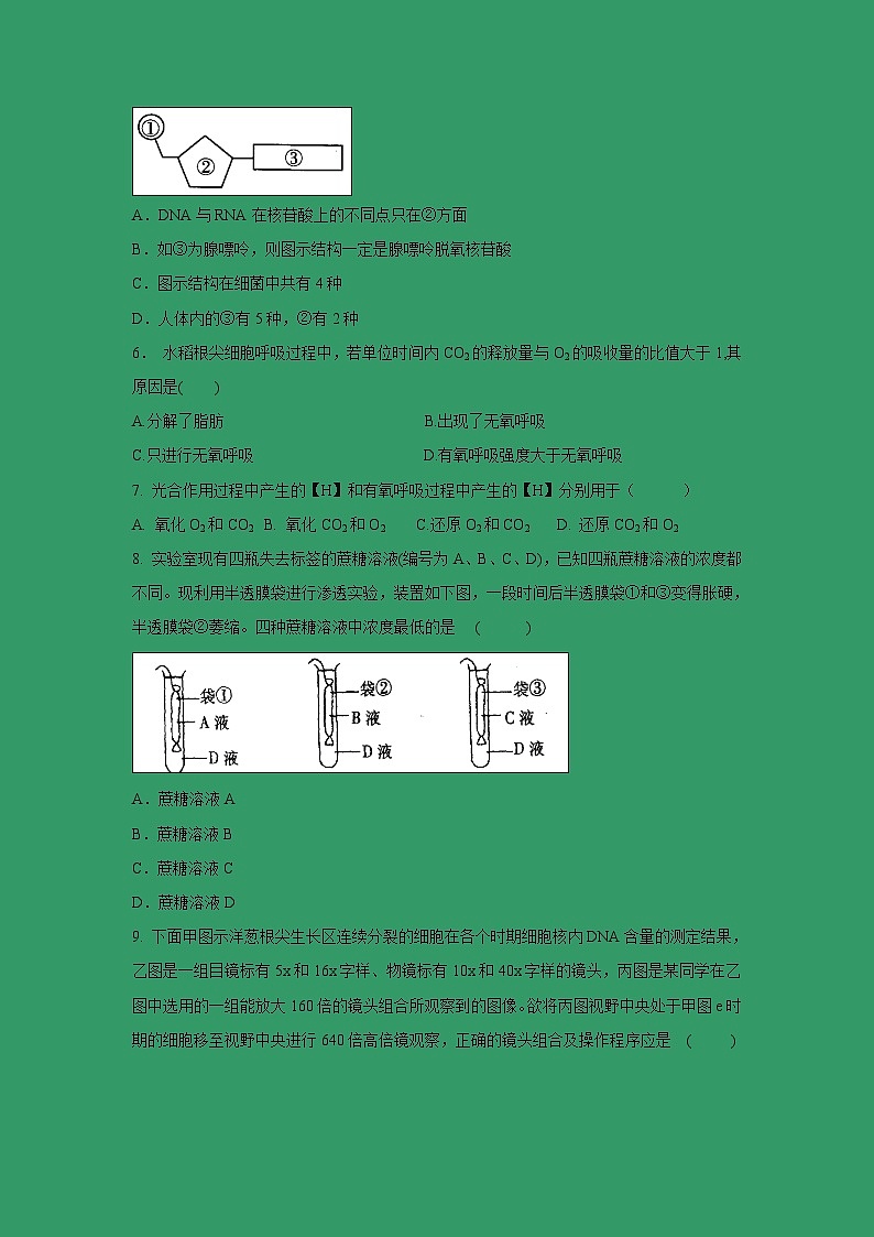 【生物】甘肃省临夏中学2018-2019学年高二上学期期末考试（理）试题02