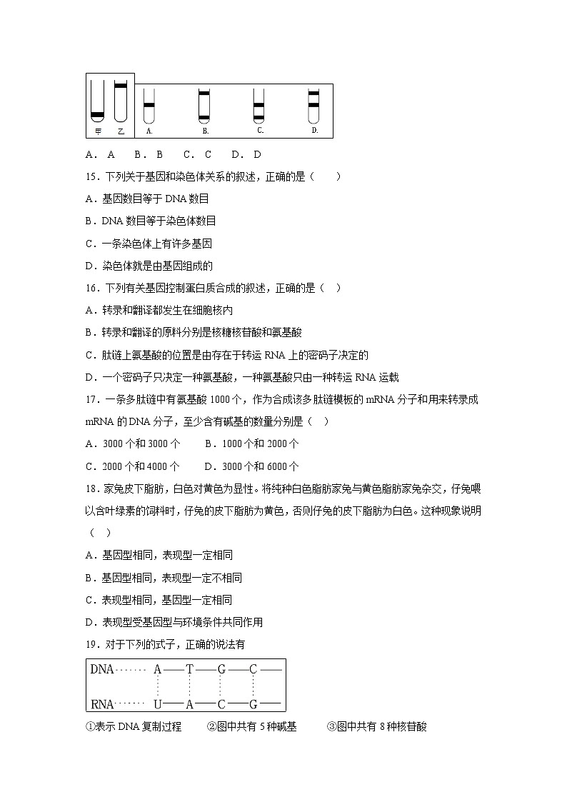 【生物】甘肃省武威第十八中学2018-2019学年高二上学期期末考试第3页