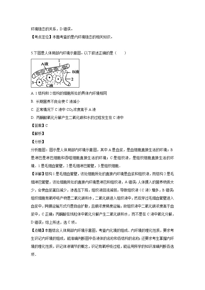 【生物】江西省上饶市二中2018-2019学年高二下学期期中考试试题（解析版）03