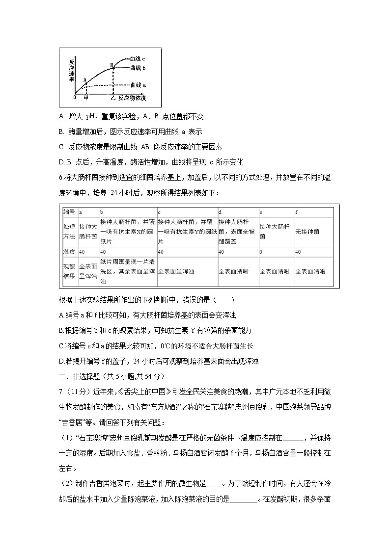 【生物】四川省广元市2018-2019高二下学期期中考试试卷02