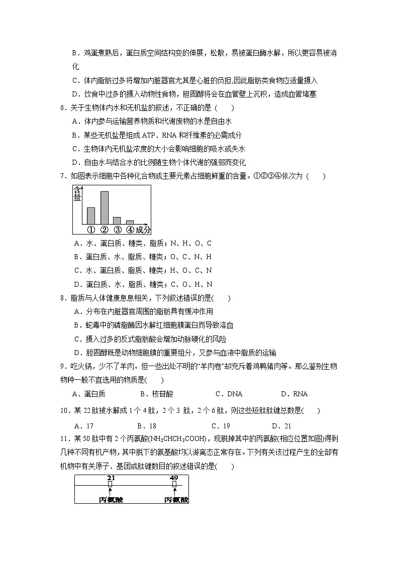 【生物】黑龙江省大庆铁人中学2018-2019学年高二下学期期中考试试题02