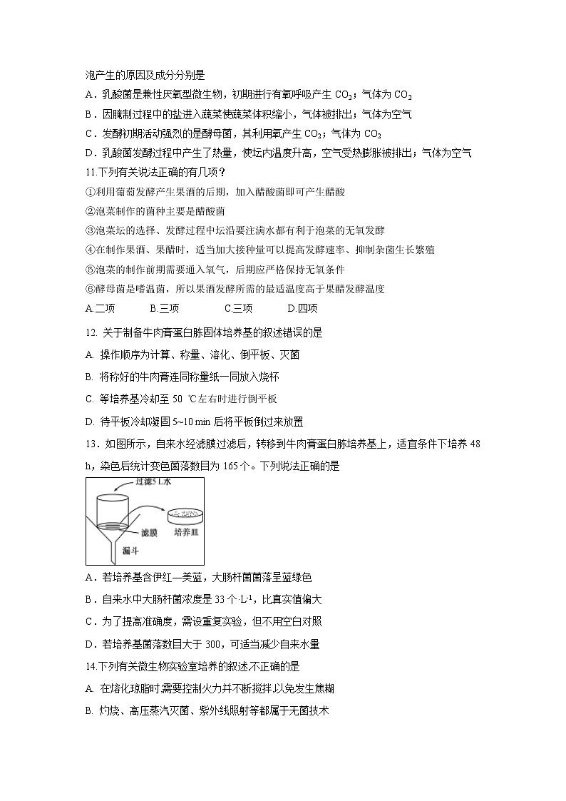 【生物】内蒙古鄂尔多斯市第一中学2018-2019学年高二下学期期中考试试题03