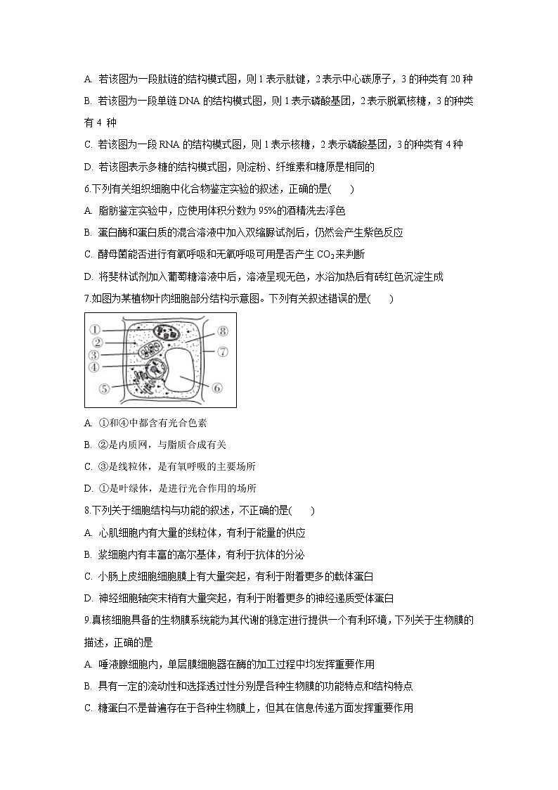 【生物】江苏省海安高级中学2018-2019学年高二下学期期中考试试题02