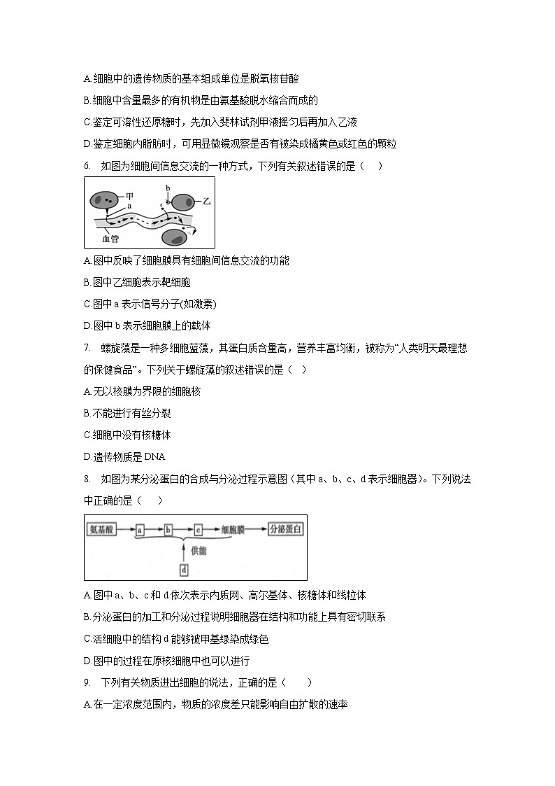 【生物】江西省赣州市五校协作体2018-2019学年高二下学期期中联考试题02