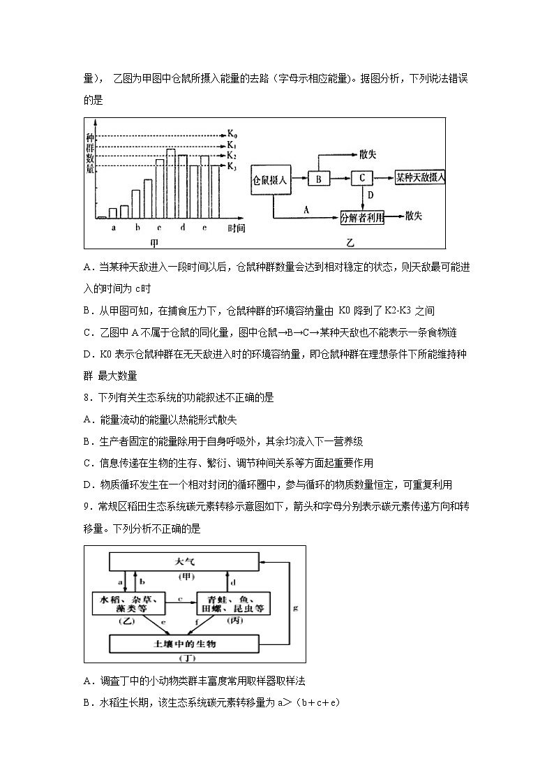 【生物】广东省深圳市高级中学2018-2019学年高二下学期期中考试03