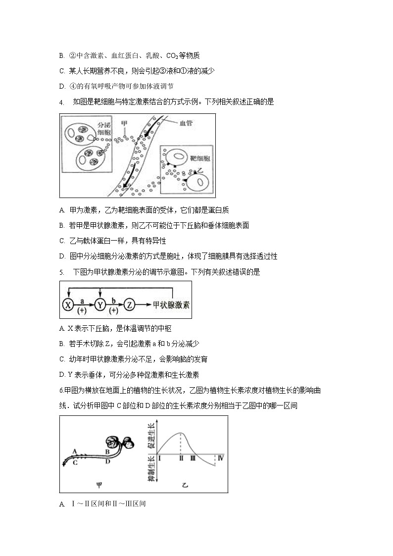 【生物】安徽省亳州市第二中学2018-2019学年高二下学期期中考试试题02