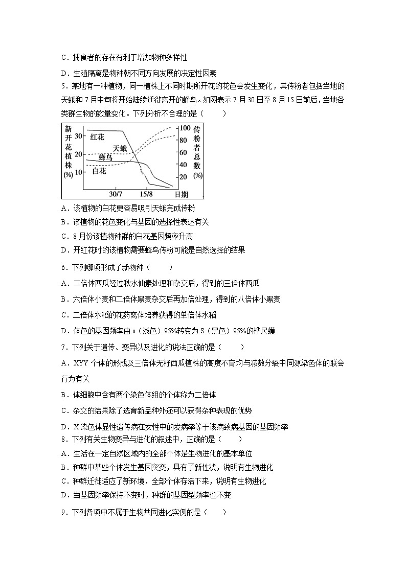 【生物】湖北省部分重点中学2018-2019学年高二下学期期中考试试卷02