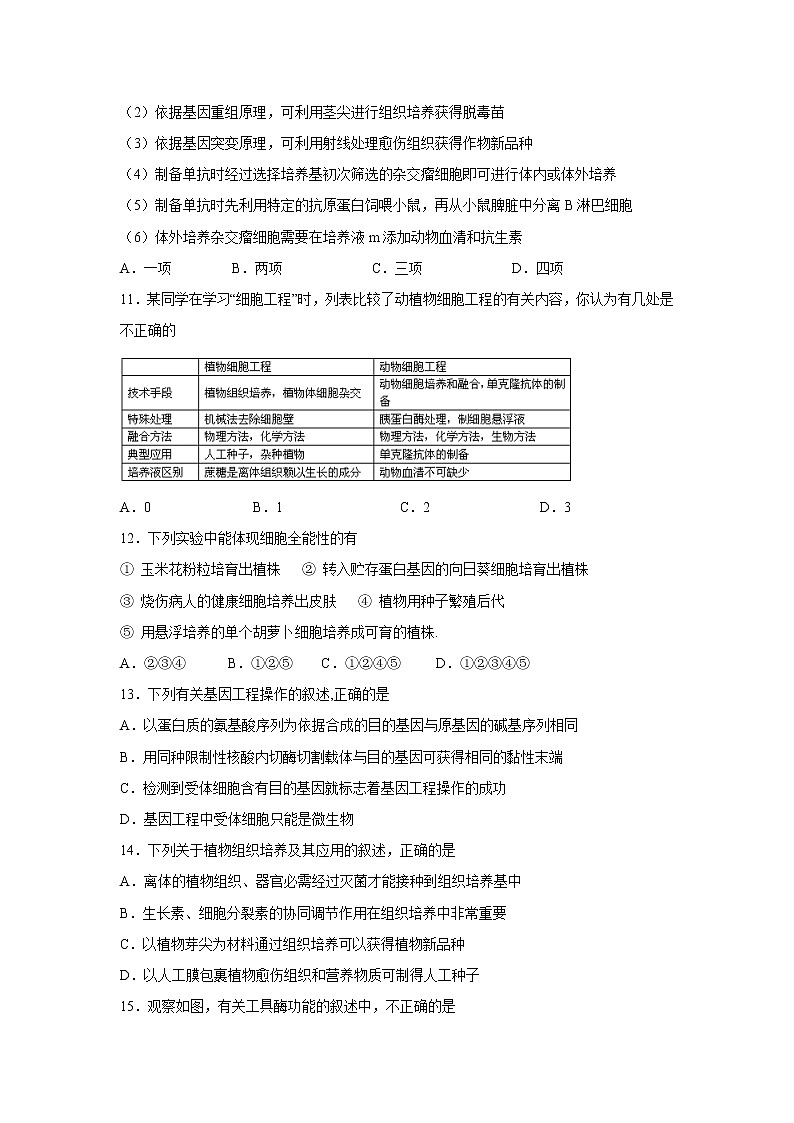 【生物】湖北省黄冈市黄梅国际育才高级中学2018-2019学年高二下学期期中考试试题03