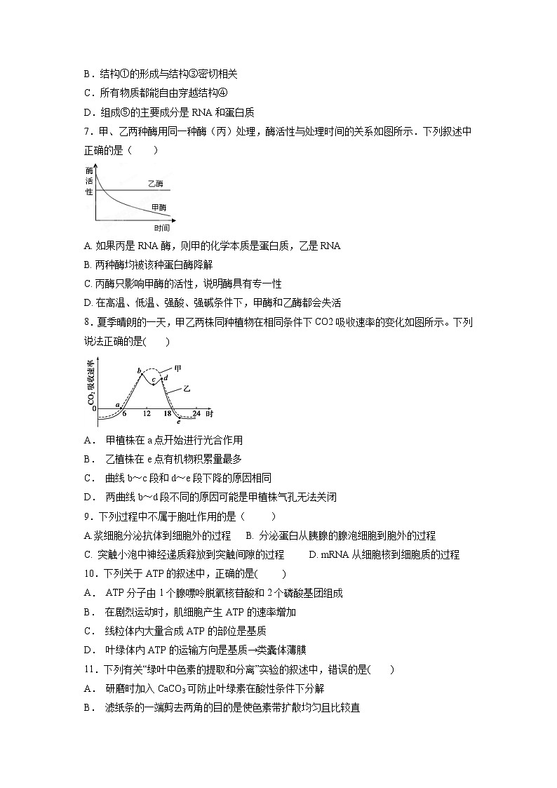 【生物】云南省腾冲市第八中学2018-2019学年高二上学期期中考试试题02