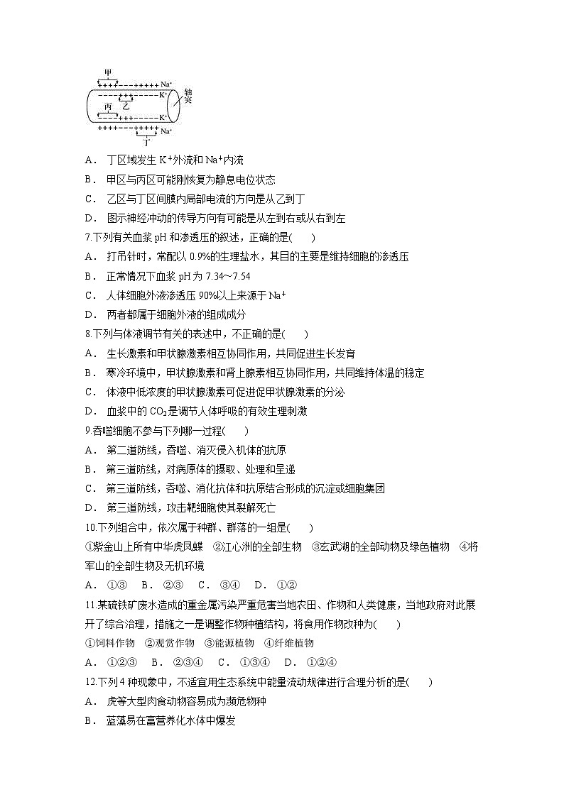 【生物】云南省文山州马关县第三中学2018-2019学年高二上学期期中考试试题02