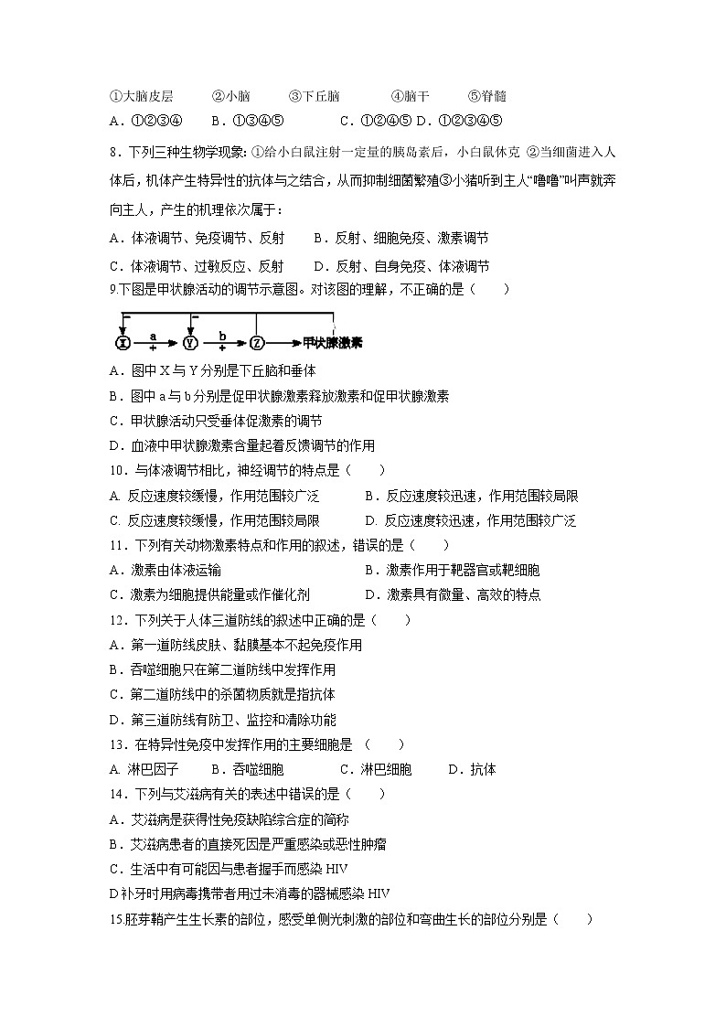 【生物】新疆昌吉玛纳斯县第一中学2018-2019学年高二上学期期中考试试卷02