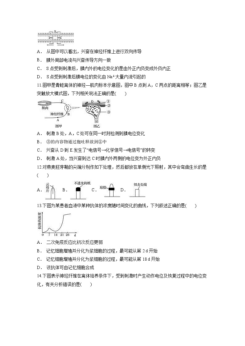 【生物】云南省双柏县一中2018-2019学年高二上学期期中考试试题03