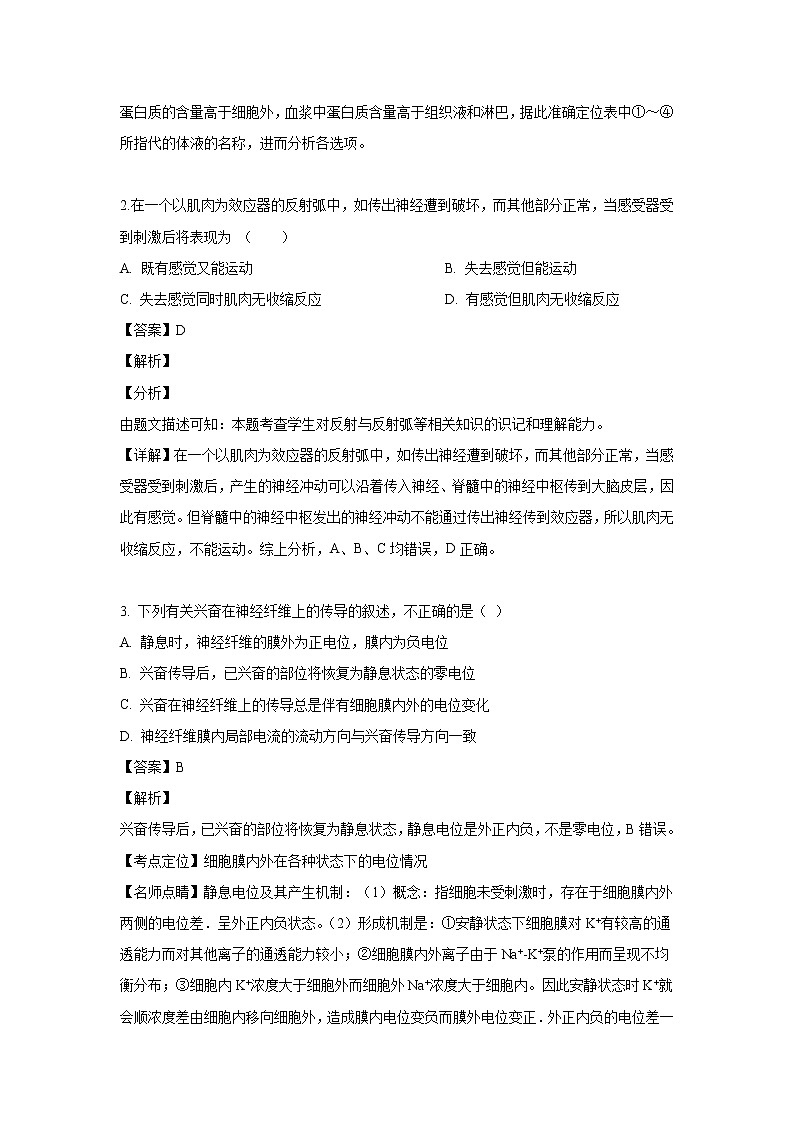 【生物】安徽省安庆市五校联盟2018-2019学年高二下学期期中考试试题 （解析版）02