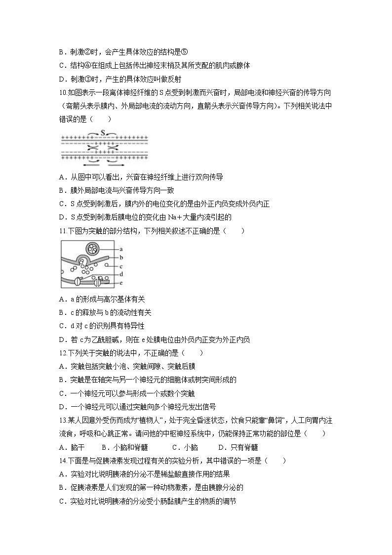 【生物】内蒙古包头市第四中学2018-2019学年高二上学期期中考试试题03