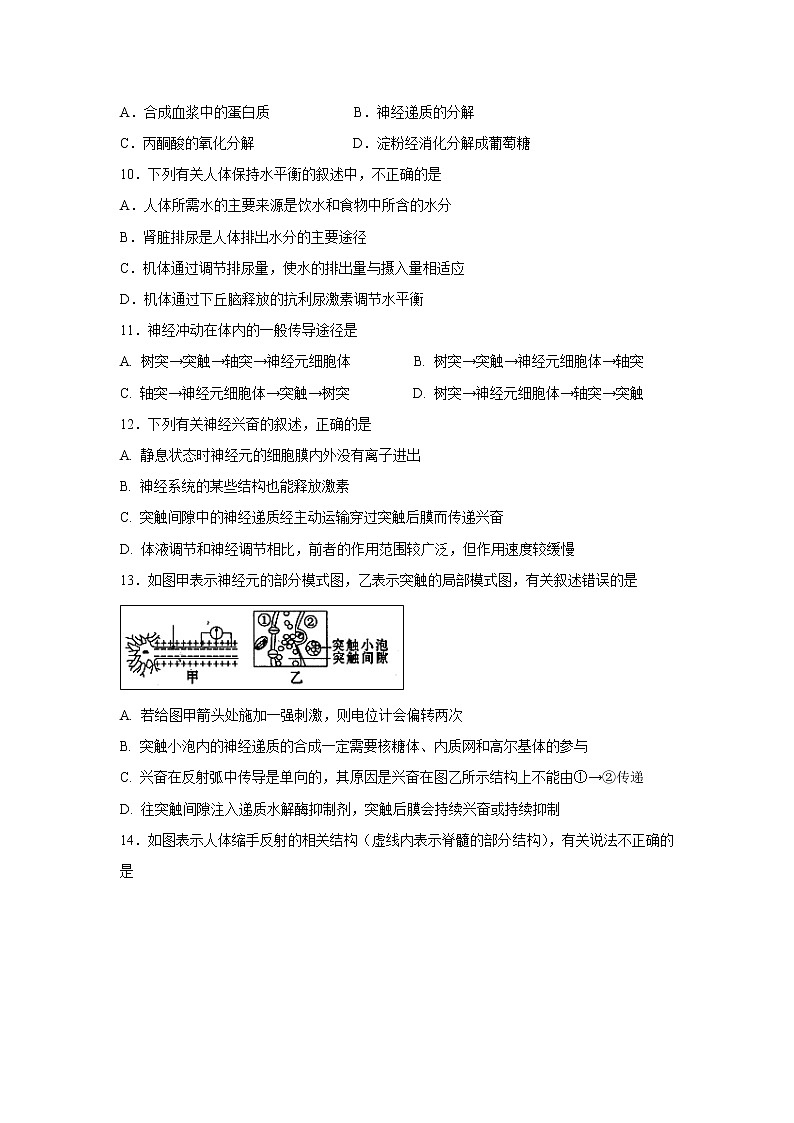 【生物】内蒙古北方重工业集团有限公司第三中学2018-2019学年高二上学期期中考试试题03