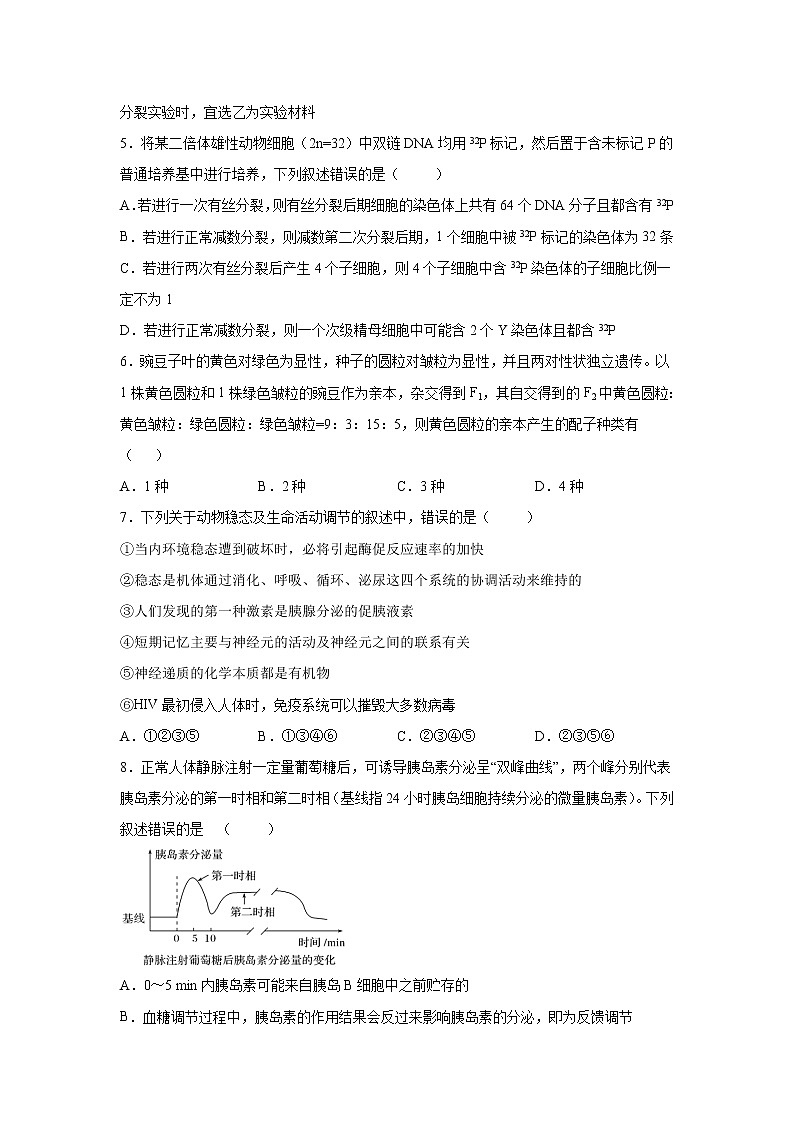 【生物】湖北省新高考联考协作体2019-2020学年高二下学期期末联考试卷（解析版）02