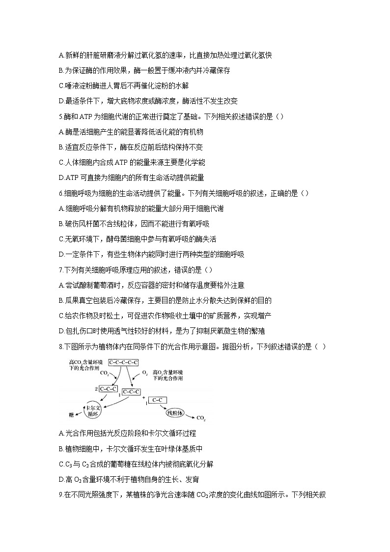 【生物】河南省名校联盟基础年级联考2019-2020学年高二下学期期末考试试题（解析版）02