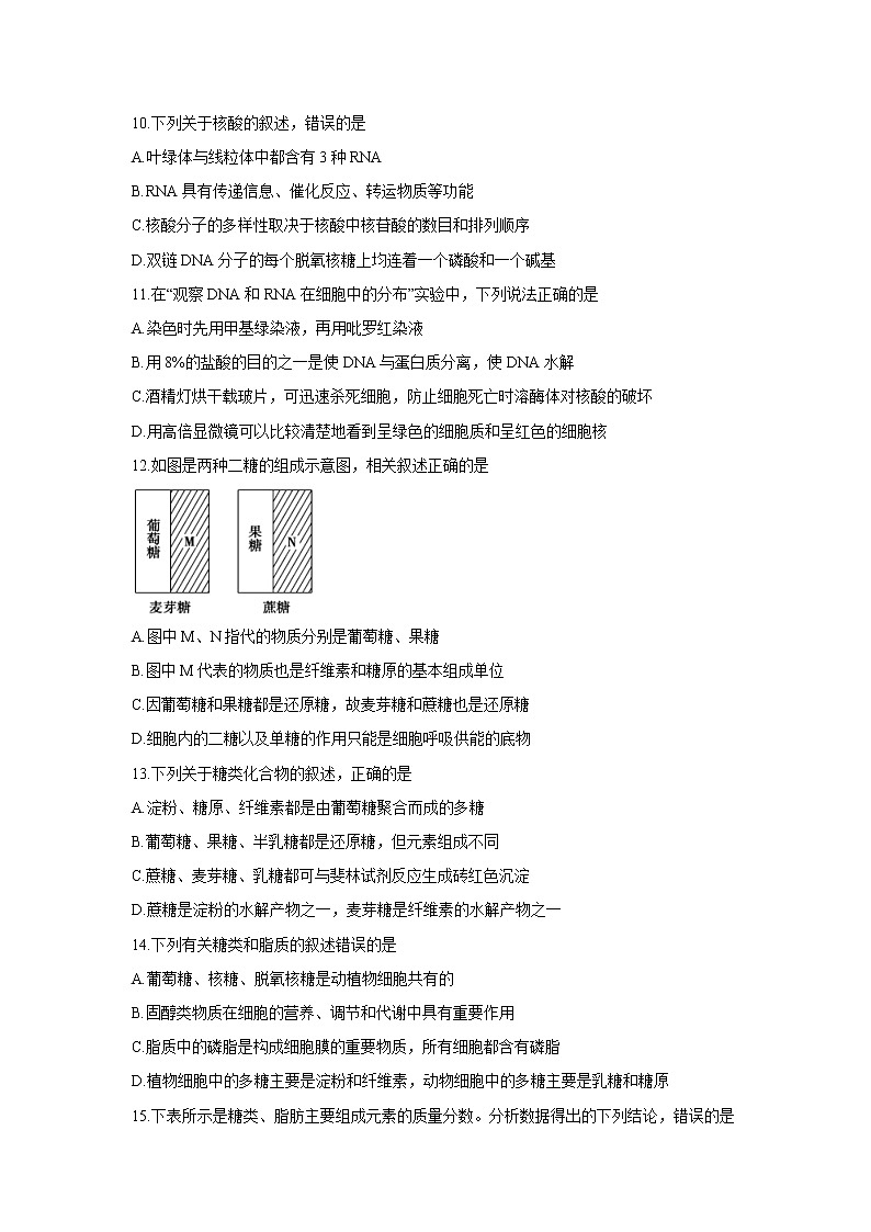 【生物】内蒙古土左一中2019-2020学年高二下学期期末考试试题 (1)03