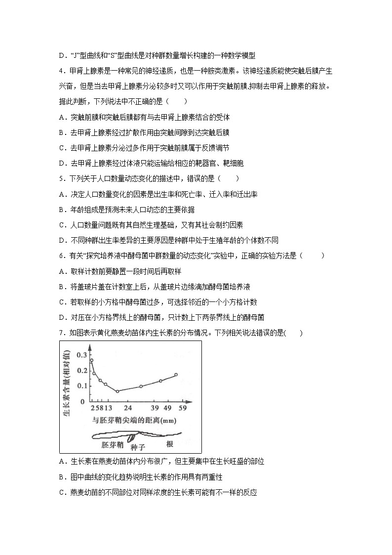 【生物】山西省长治二中2019届高二年级上学期期末考试试卷（解析版）02