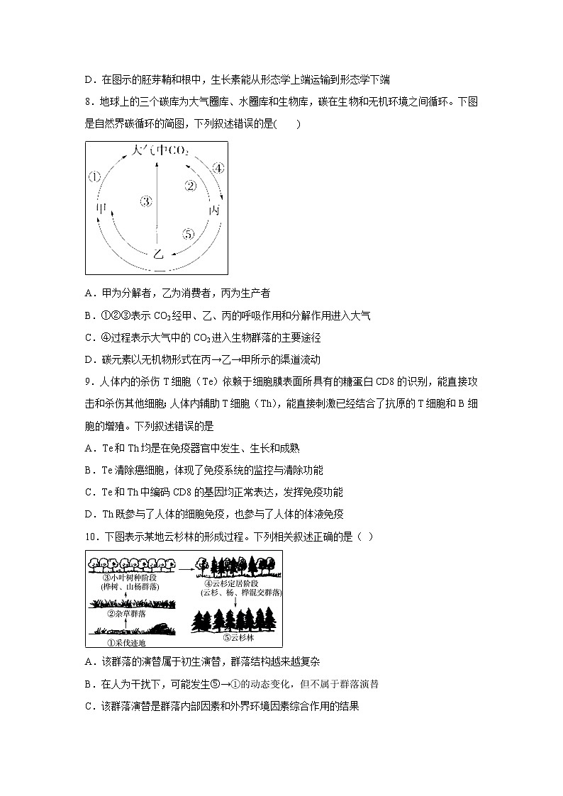 【生物】山西省长治二中2019届高二年级上学期期末考试试卷（解析版）03