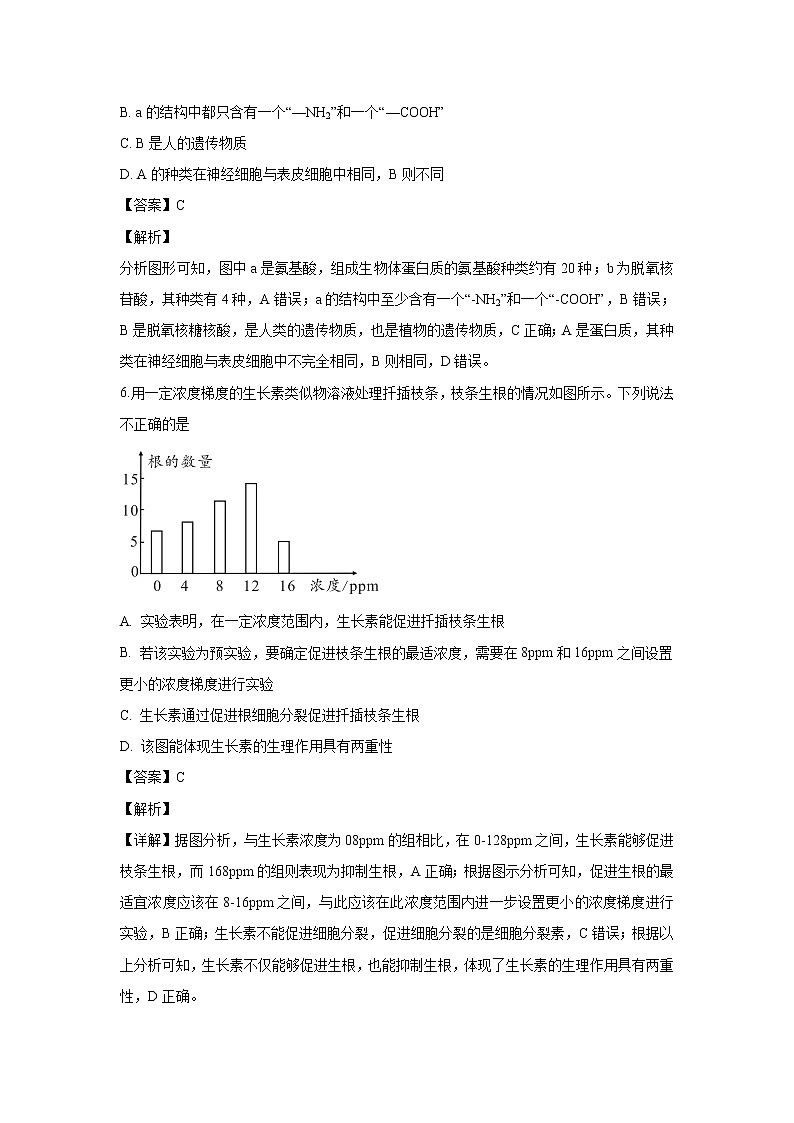 【生物】重庆市北碚区2019-2020学年高二上学期期末考试试题（解析版）第3页