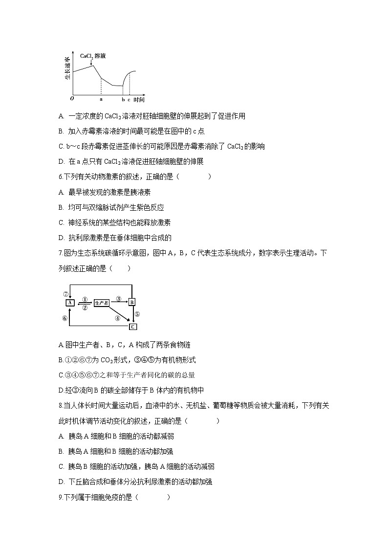 【生物】安徽省定远县育才学校2019-2020学年高二下学期期末考试试题02